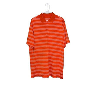 Nike Tour Performance Dry-Fit Golf Polo Orange Shirt Men's Size XL Swoosh Logo